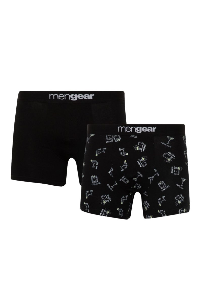 Ανδρικά Boxer Minerva Cocktails Mengear 2 Tεμάχια Μαύρο 29473-345
