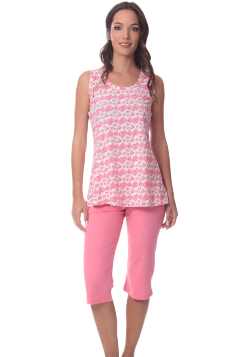 Αμάνικες Πυτζάμες Lydia Creations Κοραλλί 26103