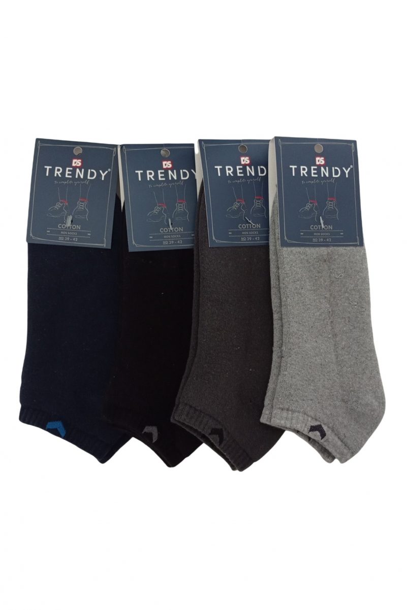 Πετσετέ Κάλτσες Αστραγάλου Σετ 4 Ζευγάρια Trendy Multicolor