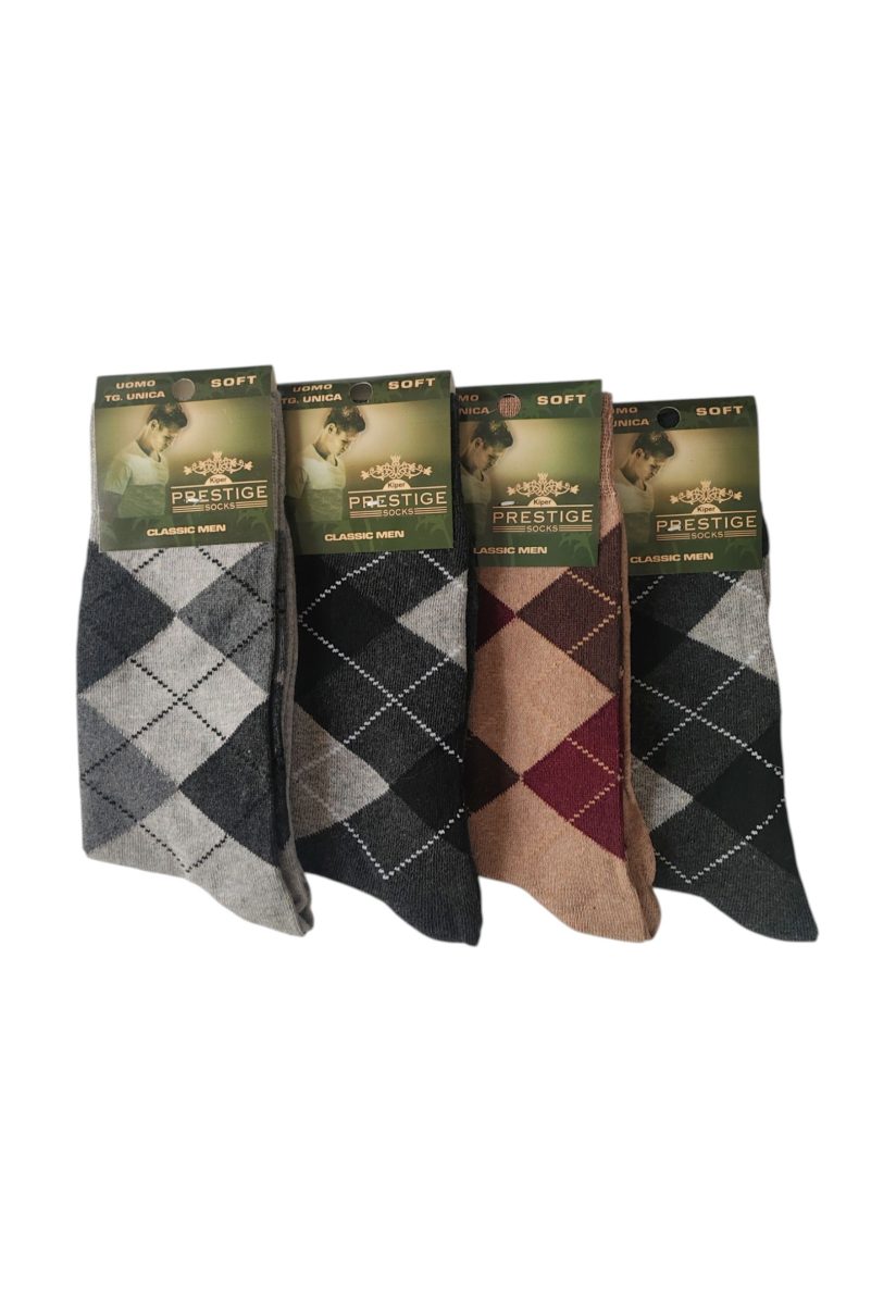 Ανδρικές Κάλτσες Prestige Με Καρό Σχέδιο 4 Pack Multicolor