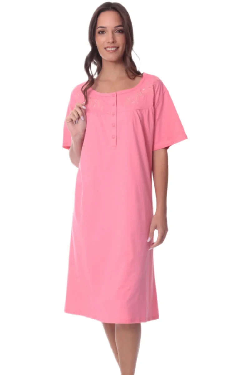 Καλοκαιρινά Νυχτικά Μονόχρωμα Lydia Creations Κοραλλί 26073