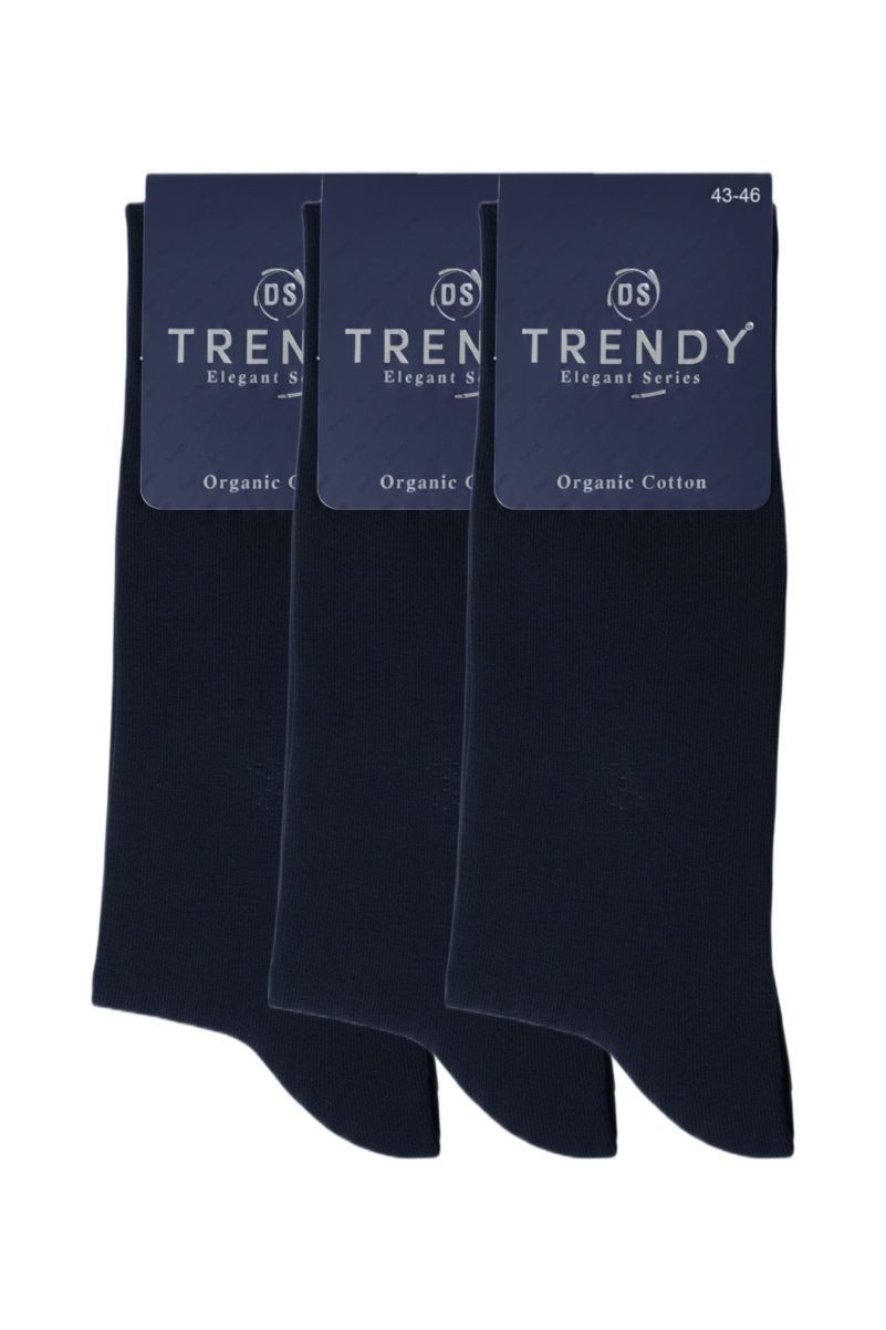 Ανδρικές Κάλτσες Trendy Organic Cotton 3 Pack Μπλε