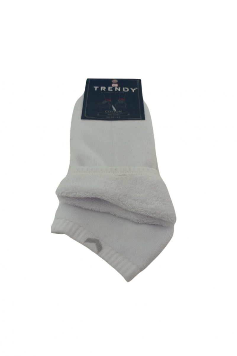 Κάλτσες Αστραγάλου Πετσετέ Σετ 4 Ζευγάρια Trendy Λευκό