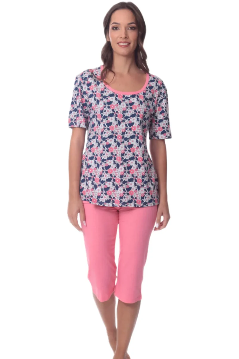 Καλοκαιρινές Πυτζάμες Lydia Creations 100% Βαμβάκι Floral 26080
