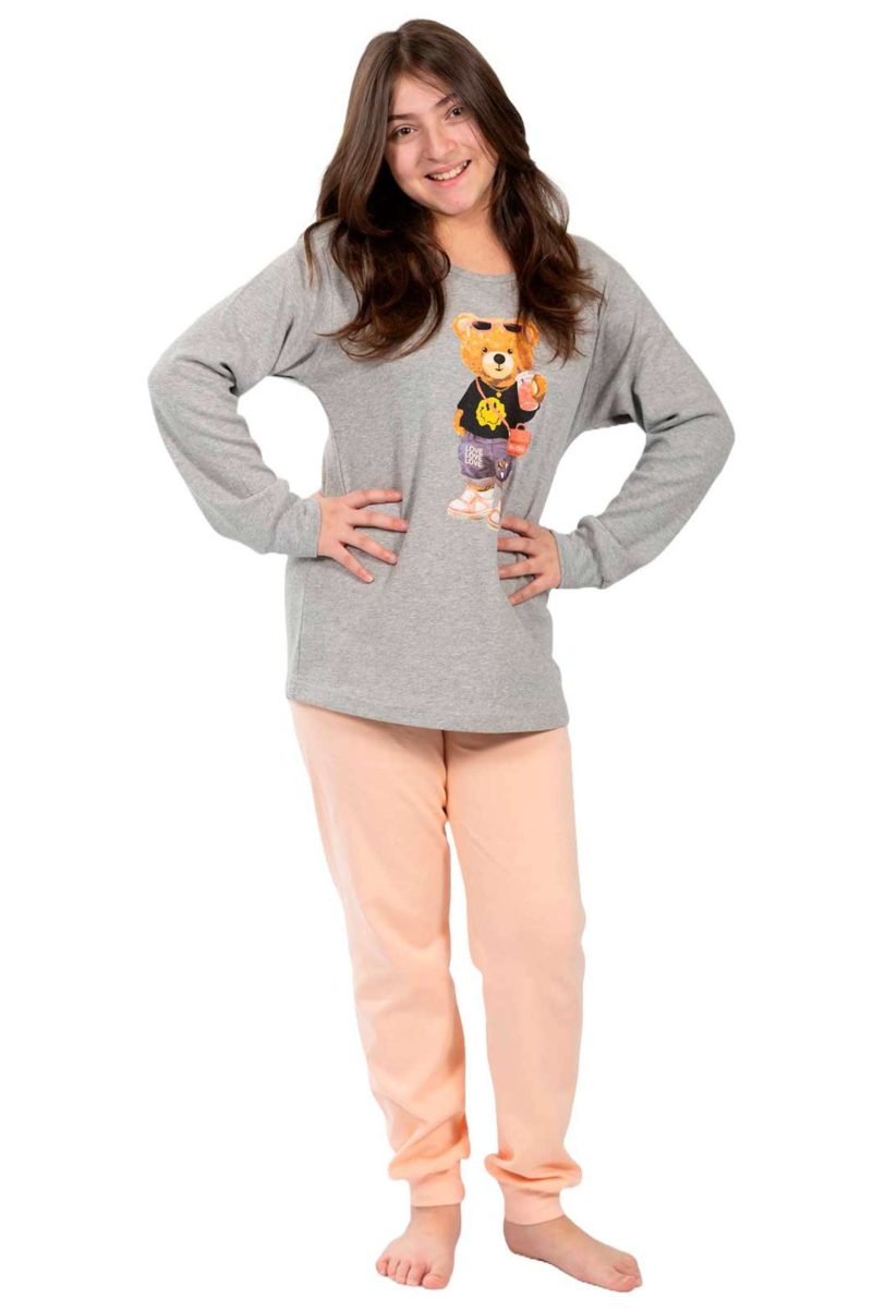 Πυτζάμες Nina Club Για Κορίτσια Γκρι 244-26