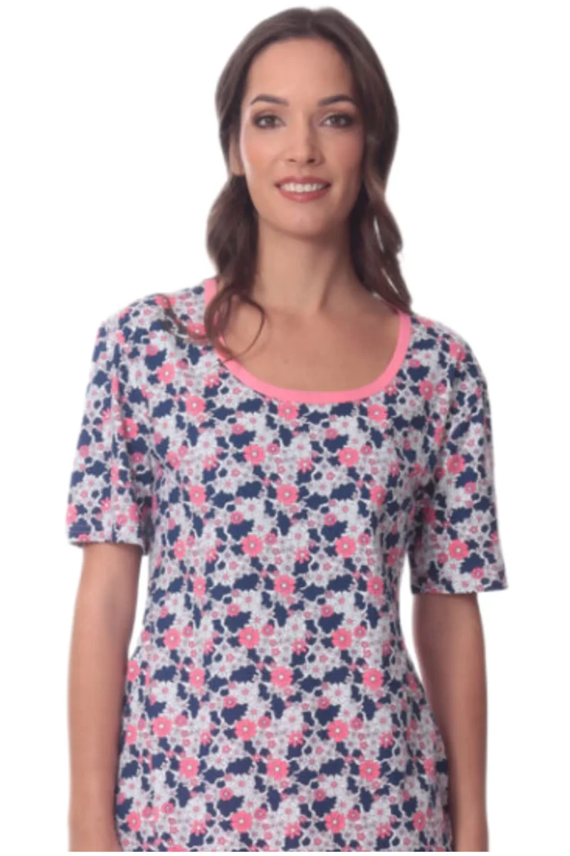 Καλοκαιρινές Πυτζάμες Lydia Creations 100% Βαμβάκι Floral 26080