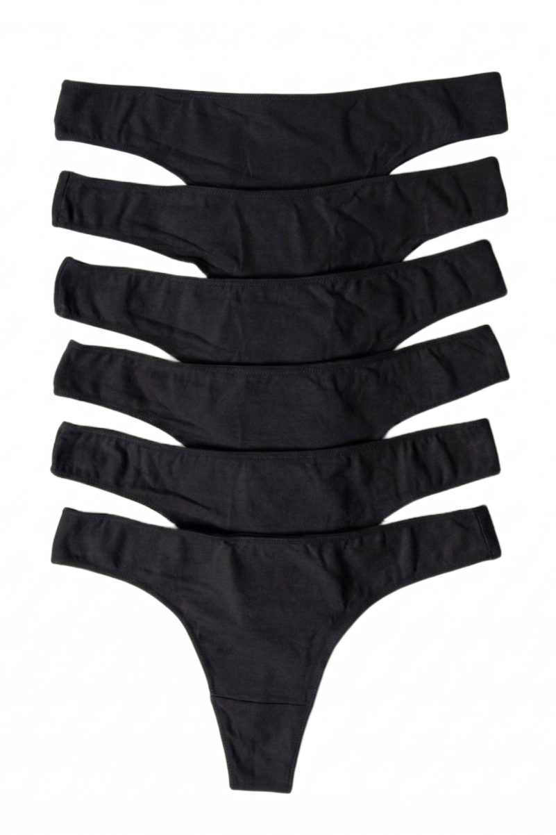 Στρινγκ Eσώρουχα Hands Flower 6 Pack Μαύρο 6128