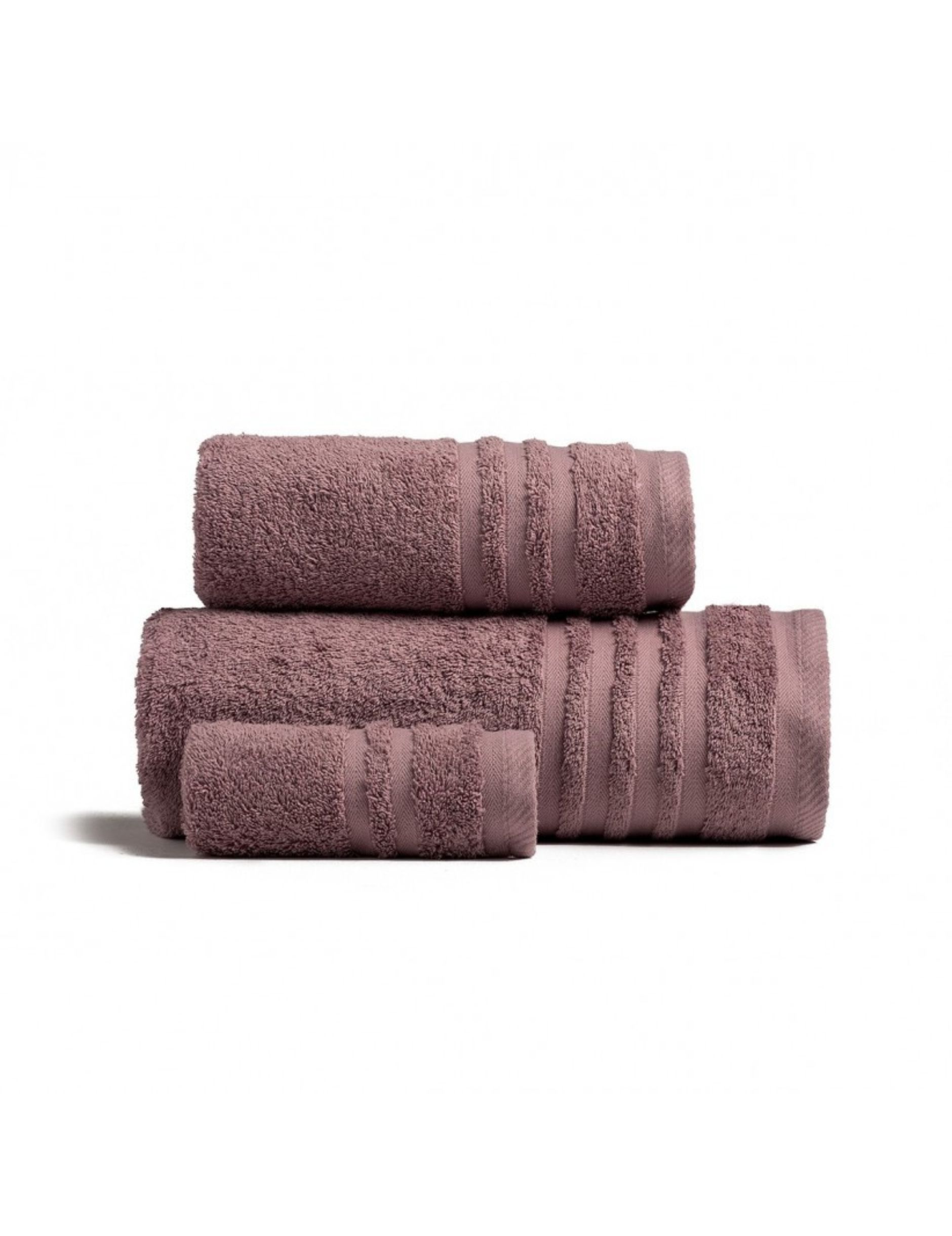 Σετ Πετσέτες 3τμχ. Melinen Premio Grey-Lila | 100% Combed Cotton (600 GSM)