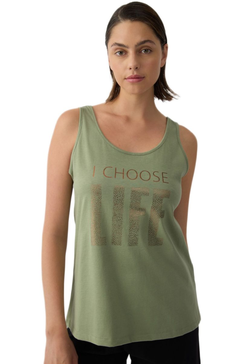 Minerva Γυναικεία Πυτζάμα Χακί 100% Βαμβάκι 53245-185