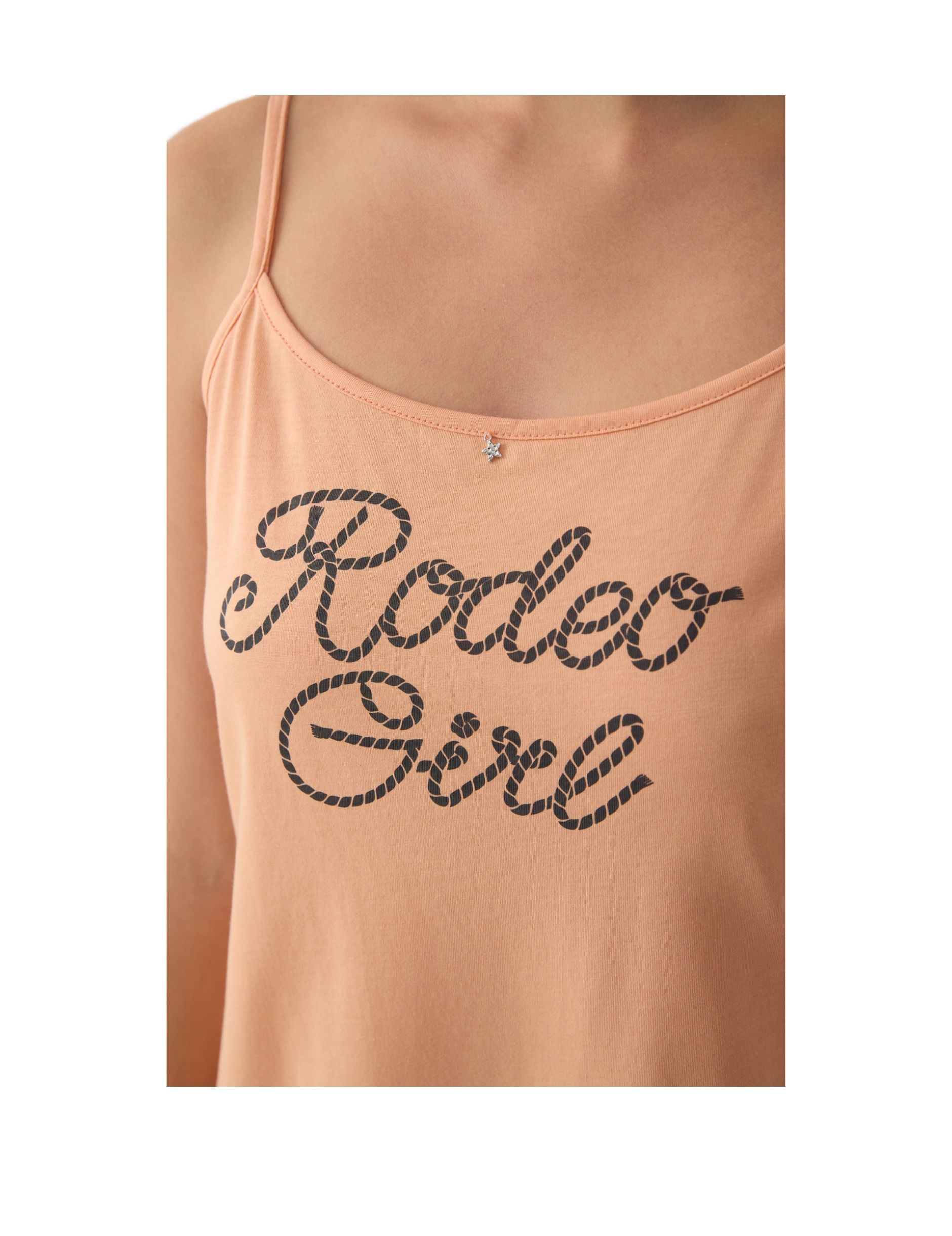 Minerva Βαμβακερό Γυναικείο Νυχτικό "Rodeo Girl" - Σομόν 53241-661 - Image 2