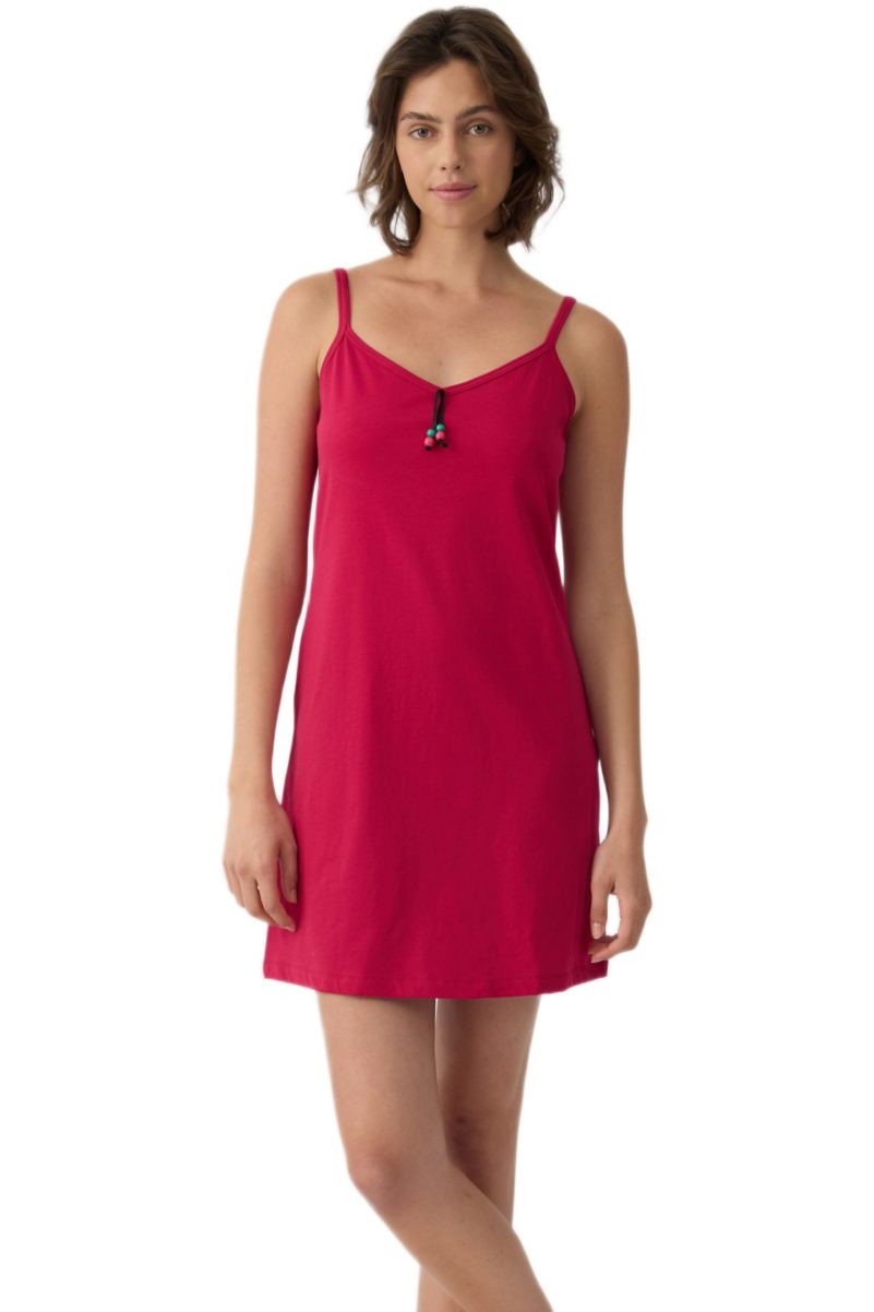 Minerva Γυναικείο Νυχτικό Cherry 100% Βαμβάκι 53252-519