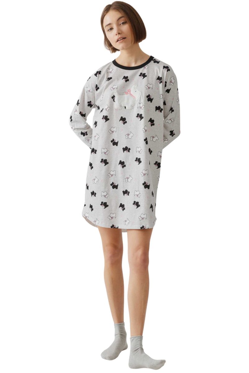 Γυναικείες Νυχτικιές Minerva Γκρι 52606-325