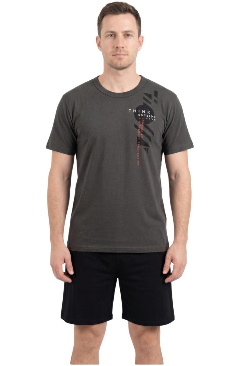 Ανδρική Πυτζάμα Nina Club Ανθρακί | 100% Βαμβάκι | 740-26