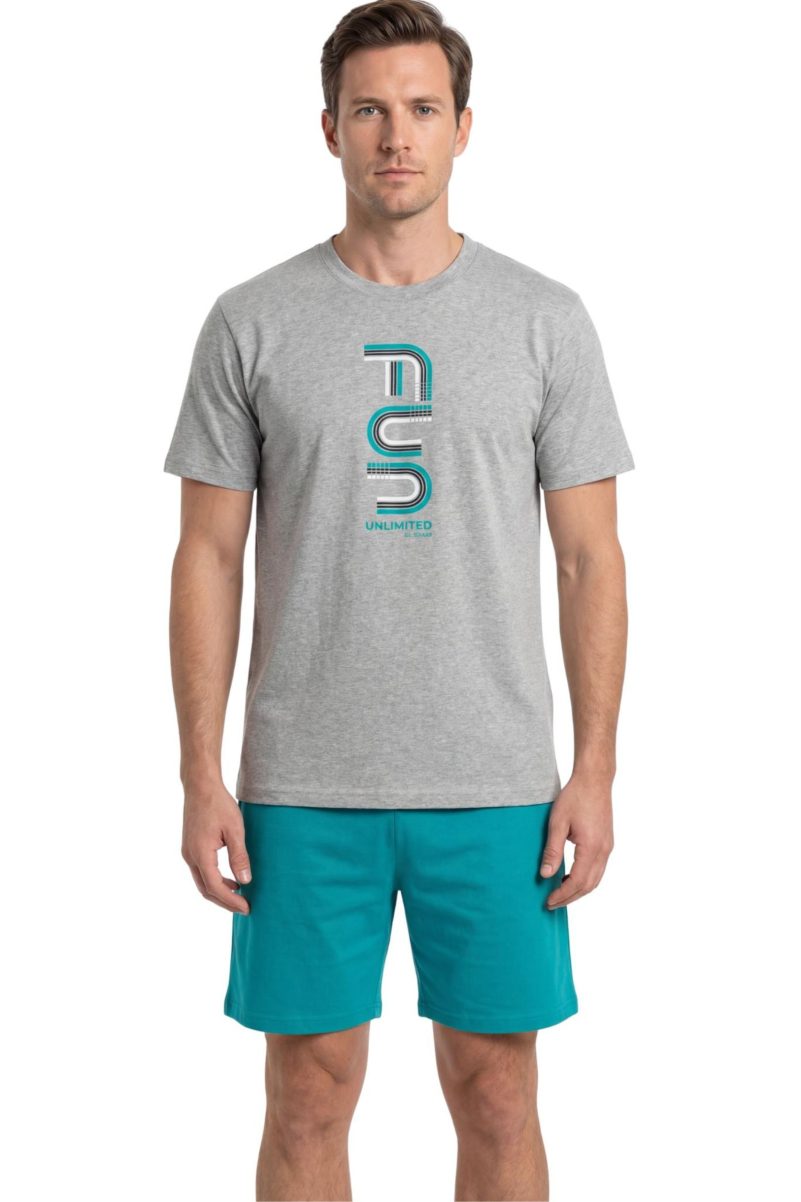 Ανδρική Πυτζάμα Nina Club “Fun Unlimited” | 100% Βαμβάκι | Γκρι 739-26