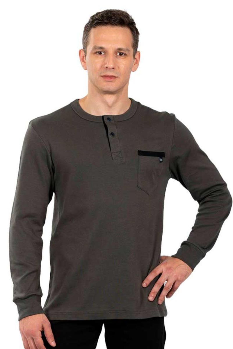 Ανδρικές Πυτζάμες Nina Club Classic 760-26 Ανθρακί