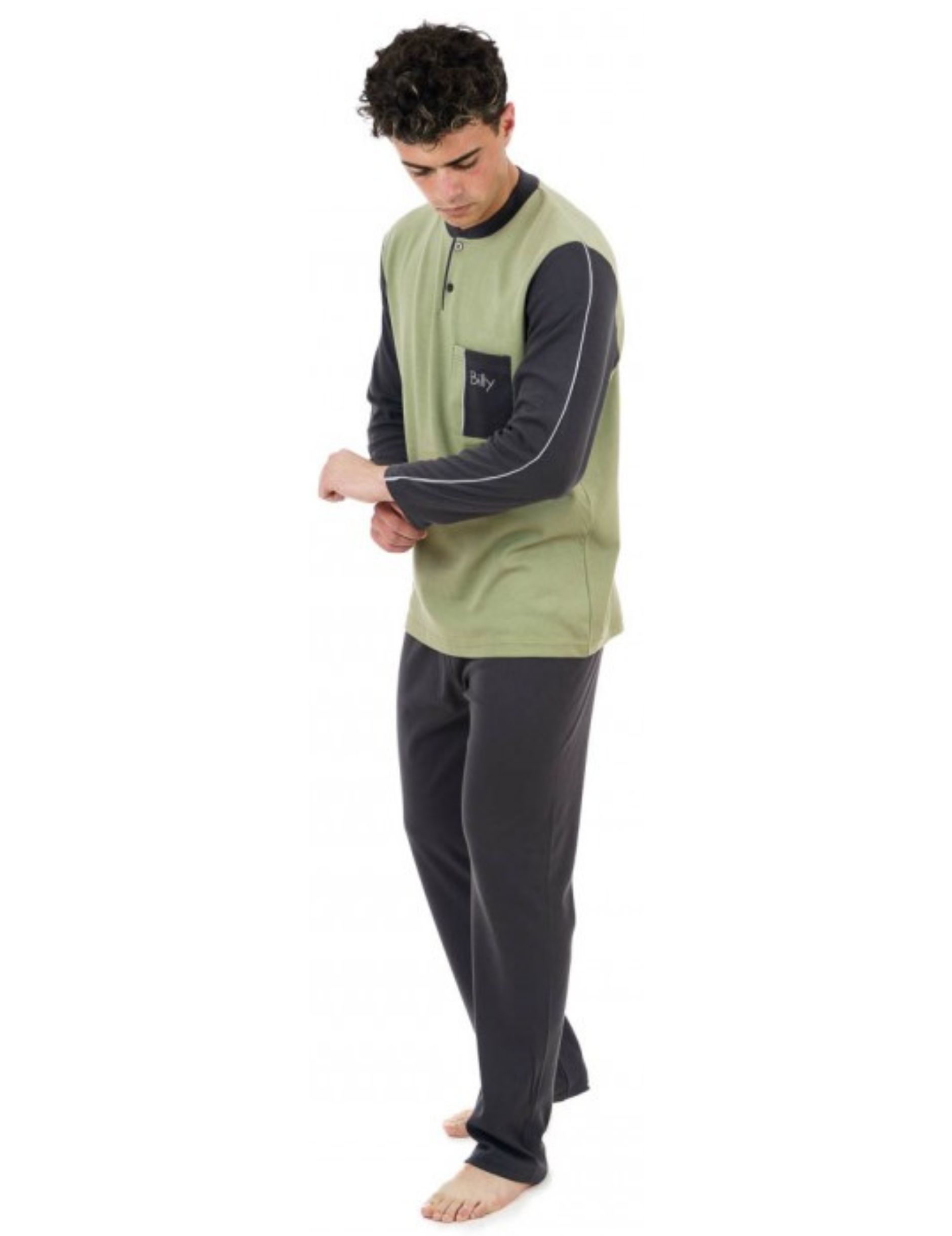 Βαμβακερές Πυτζάμες Billy Λαχανί 546 - Image 2