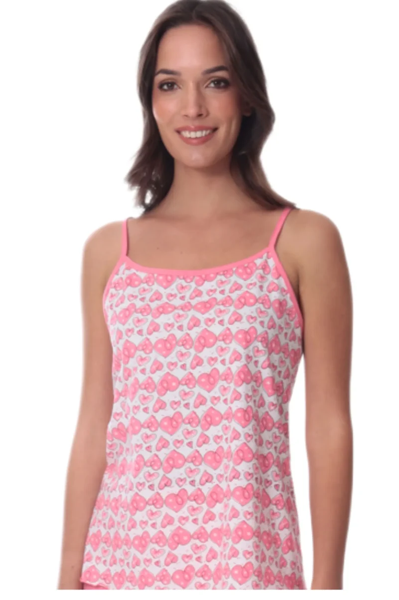 Νεανικές Καλοκαιρινές Πυζάμες Lydia Creations Κοραλλί 26109