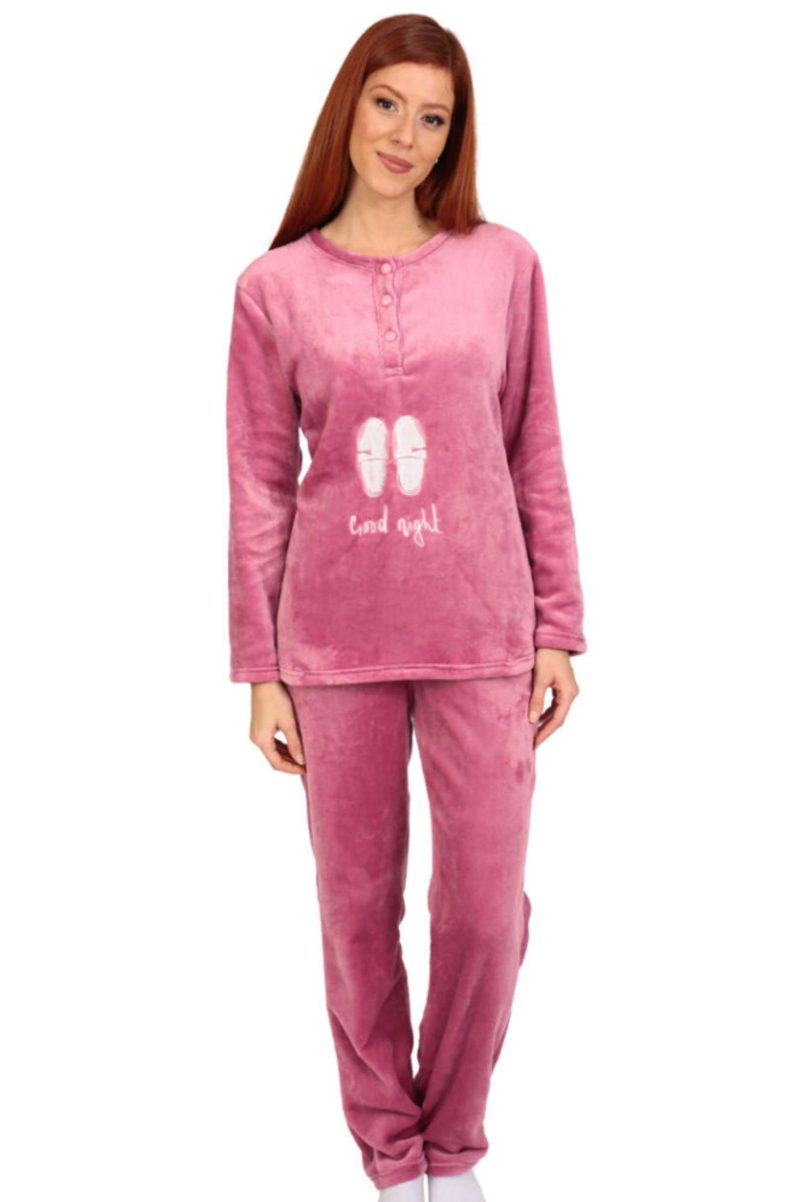 Γυναικεία Fleece Πυτζάμα Lydia Creations Ροζ 25578