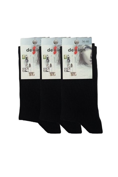 Γυναικείες Κάλτσες Design 3 Pack Μαύρο