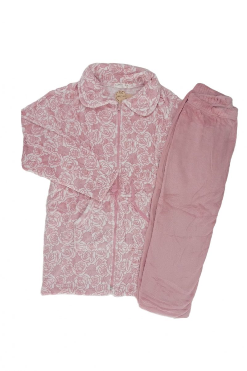 Πυτζάμες Fleece Με Φερμουάρ Lovelx Ροζ 5170
